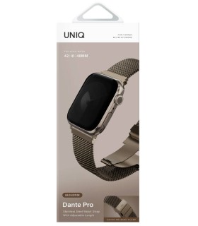 بند اپل واچ‌ یونیک مدل UNIQ Dante Pro Steel Strap 42/41/40/38mm- امبر‌گلد