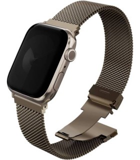 بند اپل واچ‌ یونیک مدل UNIQ Dante Pro Steel Strap 42/41/40/38mm- امبر‌گلد