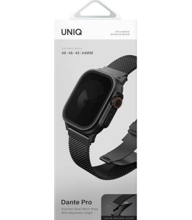 بند اپل واچ‌ یونیک مدل UNIQ Dante Pro Steel Strap 49/46/45/44mm- مشکی