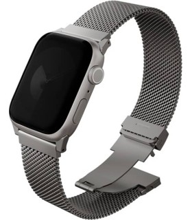 بند اپل واچ‌ یونیک مدل UNIQ Dante Pro Steel Strap 49/46/45/44mm- نقره‌ای
