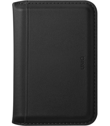 کیف پول چرم مگ‌سیف‌دار یونیک مدل UNIQ Lyden | رنگ مشکی‌
