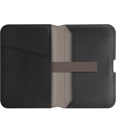 کیف پول چرم مگ‌سیف‌دار یونیک مدل UNIQ Lyden | رنگ مشکی‌