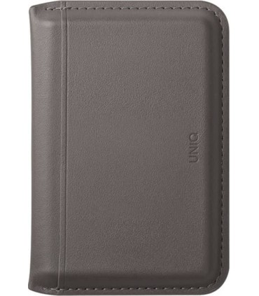 کیف پول چرم مگ‌سیف‌دار یونیک مدل UNIQ Lyden | رنگ خاکستری