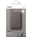 کیف پول چرم مگ‌سیف‌دار یونیک مدل UNIQ Lyden | رنگ خاکستری