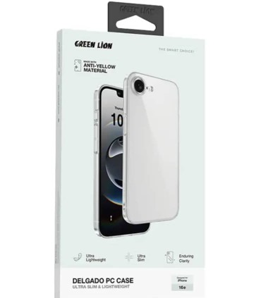 قاب آیفون گرین مدل Green Delgado مناسب برای آیفون 16e | رنگ شفاف