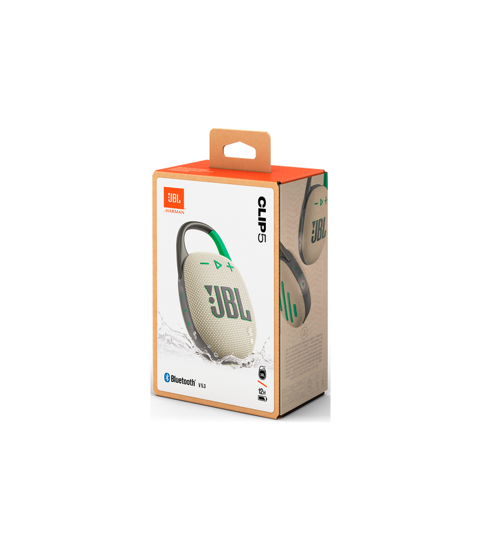 اسپیکر بلوتوثی جی‌بی‌ال مدل JBL Clip 5 (رنگ خاکی)