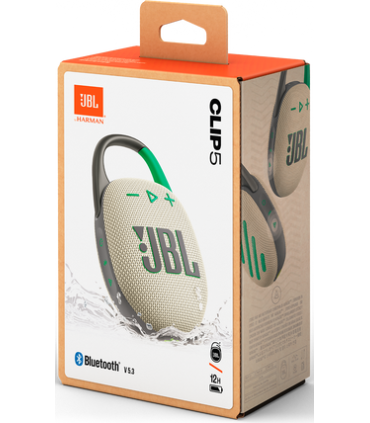 اسپیکر بلوتوثی جی‌بی‌ال مدل JBL Clip 5 (رنگ خاکی)