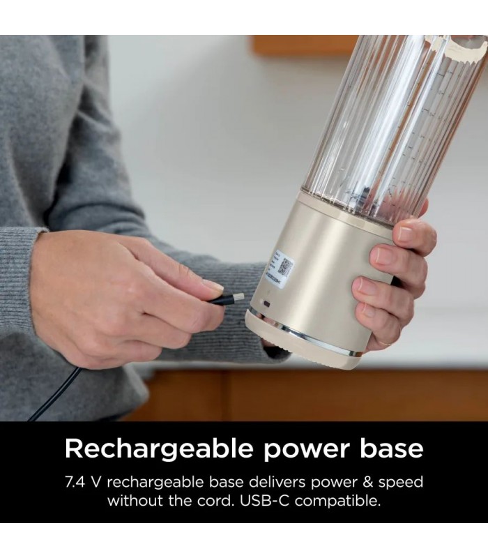 مخلوط کن شارژی نینجا مدل Ninja Blast Portable Blender - BC151 | رنگ نقره‌ای