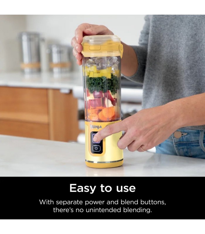 مخلوط کن شارژی نینجا مدل Ninja Blast Portable Blender - BC151 | رنگ زرد لیمویی