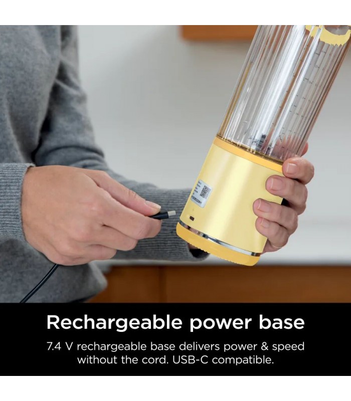 مخلوط کن شارژی نینجا مدل Ninja Blast Portable Blender - BC151 | رنگ زرد لیمویی