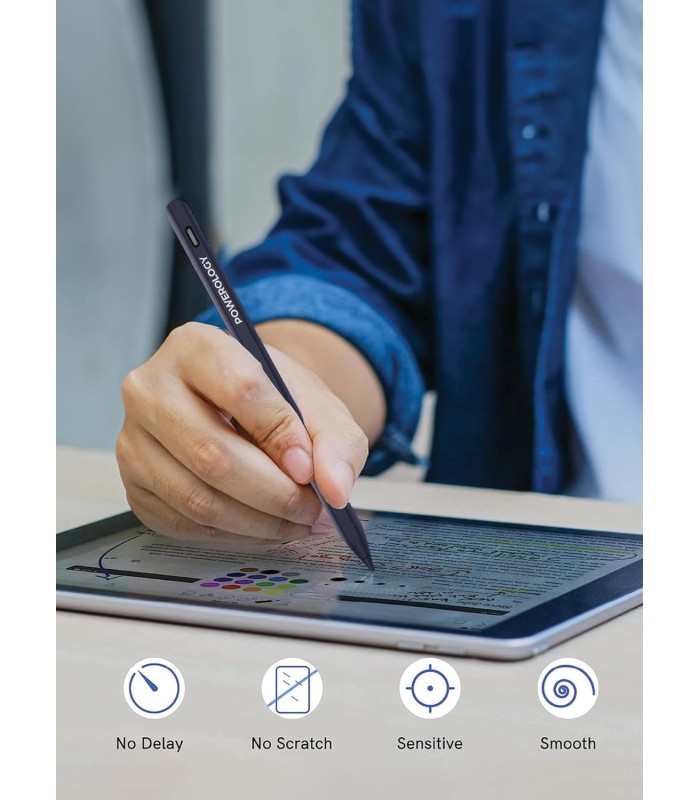 قلم لمسی پاورولوژی مدل Powerology Pencil Pro - رنگ آبی