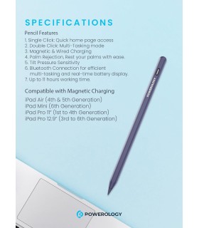 قلم لمسی پاورولوژی مدل Powerology Pencil Pro - رنگ آبی