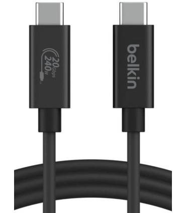 کابل ۱.۲ متری دوسر USB-C بلکین مدل Belkin Connect USB4 - رنگ مشکی
