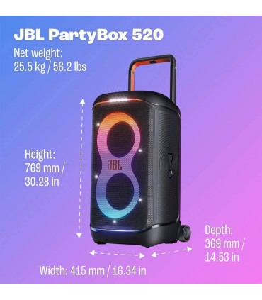 اسپیکر بلوتوثی جی‌بی‌ال مدل JBL PartyBox 520