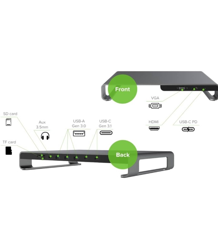 هاب ۱۱ پورت جی سی پال مدل JCPAL USB‑C Hub Stand