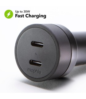 شارژر فندکی خودرو ۶۰ وات موفی مدل mophie 60W Dual Port USB-C