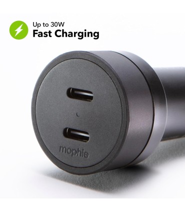 شارژر فندکی خودرو ۶۰ وات موفی مدل mophie 60W Dual Port USB-C