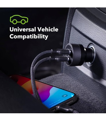 شارژر فندکی خودرو ۶۰ وات موفی مدل mophie 60W Dual Port USB-C