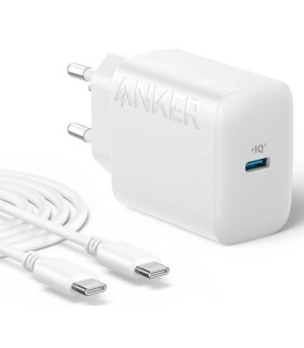 آداپتور شارژر ۲۰ وات به همراه کابل دو سر USB-C انکر مدل Anker Select Charger 20w B2347
