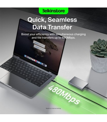 کابل ۲ عددی ۱.۵ متری دوسر USB-C بلکین مدل Belkin Boostcharge 60w