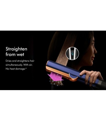 سشوار و صاف‌کننده مو دایسون مدل Dyson Airstrait HT01-Prussian Blue/Rich Copper (سرمه‌ای/مسی) - با گارانتی شرکتی