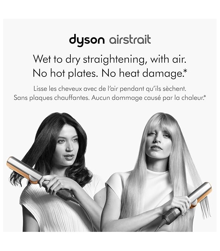 سشوار و صاف‌کننده مو دایسون مدل Dyson Airstrait HT01-Nickel/Copper (نقره‌ای/مسی) - با گارانتی شرکتی