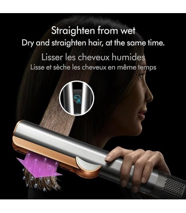 سشوار و صاف‌کننده مو دایسون مدل Dyson Airstrait HT01-Nickel/Copper (نقره‌ای/مسی) - با گارانتی شرکتی