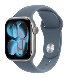اپل واچ سری ۱۱ آلومینیوم رنگ خاکستری - سایز ۴۲ میلی‌متر - بند اسپرت آبی