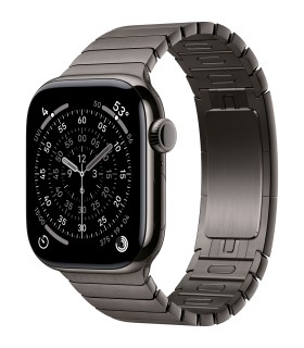 اپل واچ سری ۱۱ تیتانیوم رنگ مشکی - سایز ۴۲ میلی‌متر - بند استیل مشکی