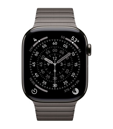 اپل واچ سری ۱۱ تیتانیوم رنگ مشکی - سایز ۴۶ میلی‌متر - بند استیل مشکی