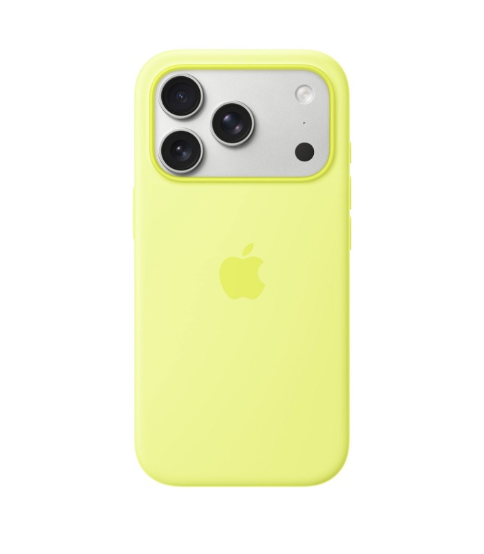 قاب مگ سیف سیلیکونی آیفون ۱۷ پرو | iPhone 17 Pro Silicone Case MagSafe - رنگ زرد نئونی