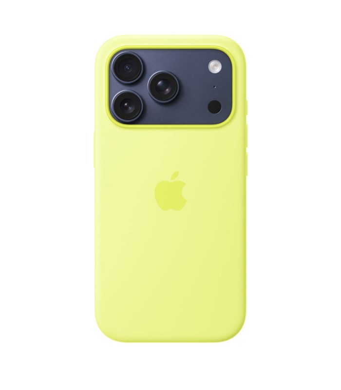 قاب مگ سیف سیلیکونی آیفون ۱۷ پرو | iPhone 17 Pro Silicone Case MagSafe - رنگ زرد نئونی
