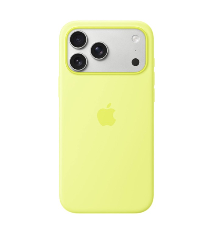 قاب مگ سیف سیلیکونی آیفون ۱۷ پرومکس | iPhone 17 Pro Max Silicone Case MagSafe - رنگ زرد نئونی