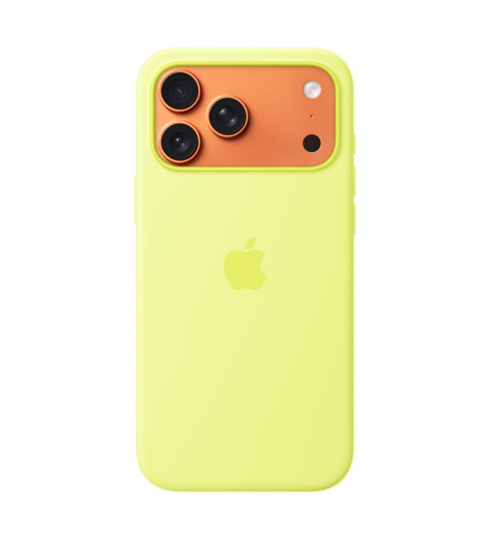 قاب مگ سیف سیلیکونی آیفون ۱۷ پرومکس | iPhone 17 Pro Max Silicone Case MagSafe - رنگ زرد نئونی