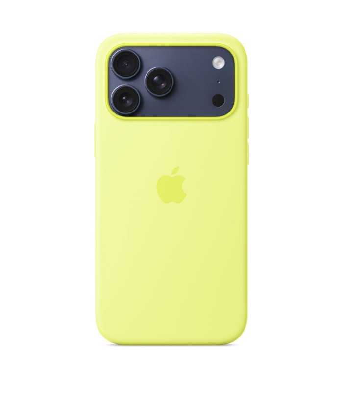 قاب مگ سیف سیلیکونی آیفون ۱۷ پرومکس | iPhone 17 Pro Max Silicone Case MagSafe - رنگ زرد نئونی