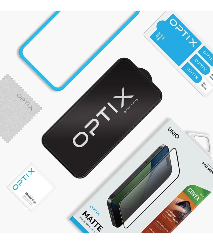 محافظ صفحه‌ نمایش یونیک مدل UNIQ Optix Matte مناسب برای آیفون ۱۷ پرومکس