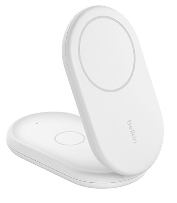 پایه شارژ وایرلس بلکین مدل Belkin BoostCharge 2-in-1 – Qi215W - رنگ سفید