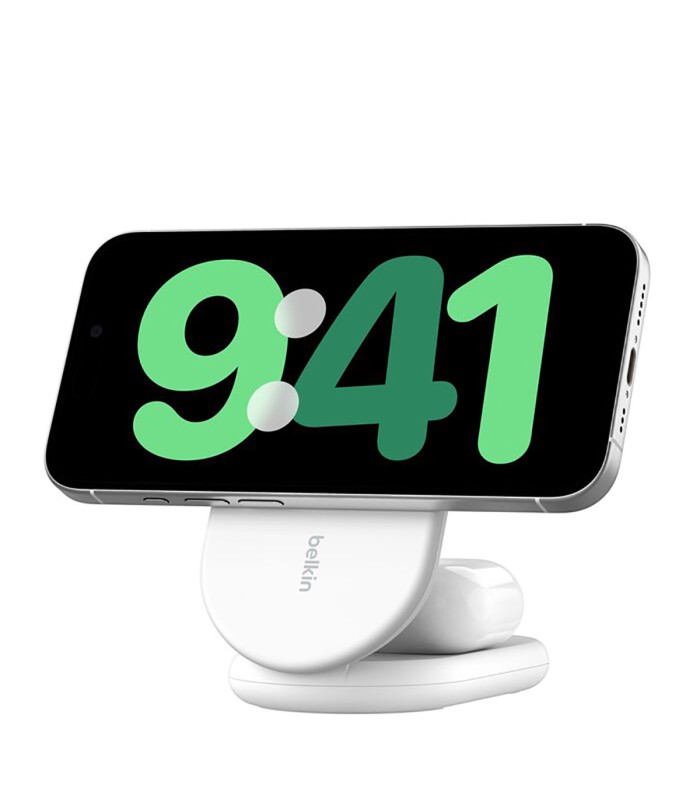 پایه شارژ وایرلس بلکین مدل Belkin BoostCharge 2-in-1 – Qi215W - رنگ سفید