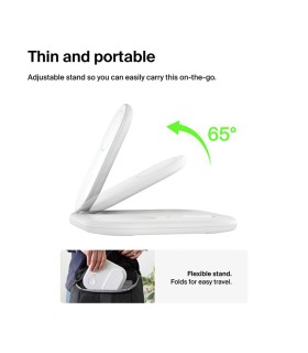 پایه شارژ وایرلس بلکین مدل Belkin BoostCharge 3-in-1 – Qi2 15W – رنگ سفید