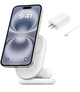 پایه شارژ وایرلس بلکین مدل belkin BoostCharge 2-in-1 Magnetic - Qi2 15W