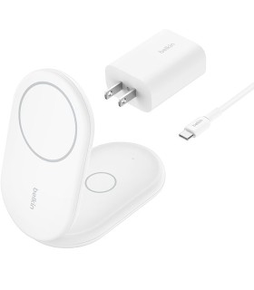 پایه شارژ وایرلس بلکین مدل belkin BoostCharge 2-in-1 Magnetic - Qi2 15W