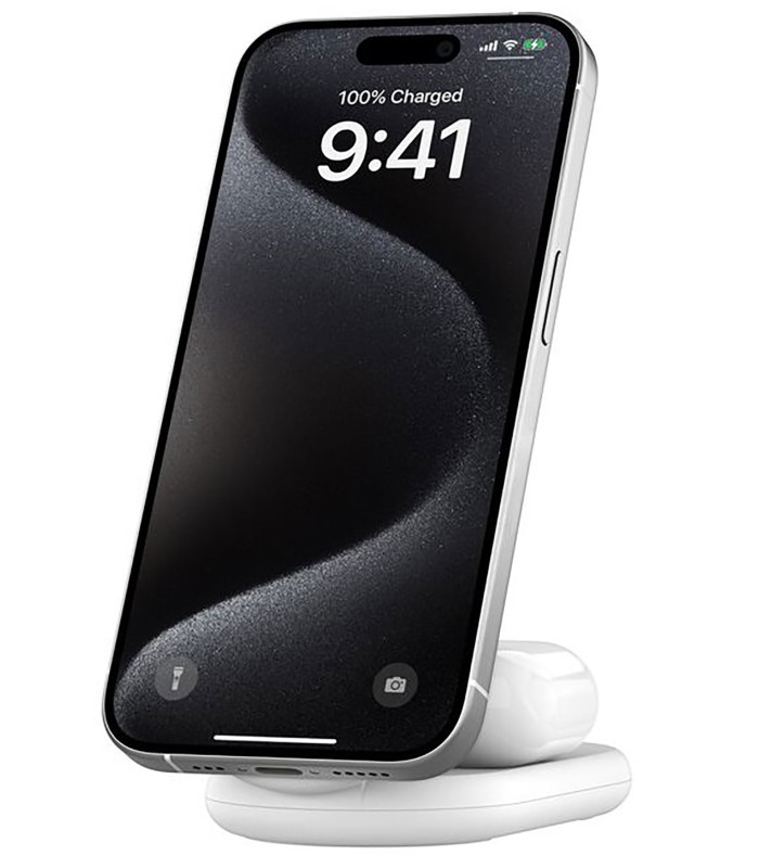 پایه شارژ وایرلس بلکین مدل belkin BoostCharge 2-in-1 Magnetic - Qi2 15W