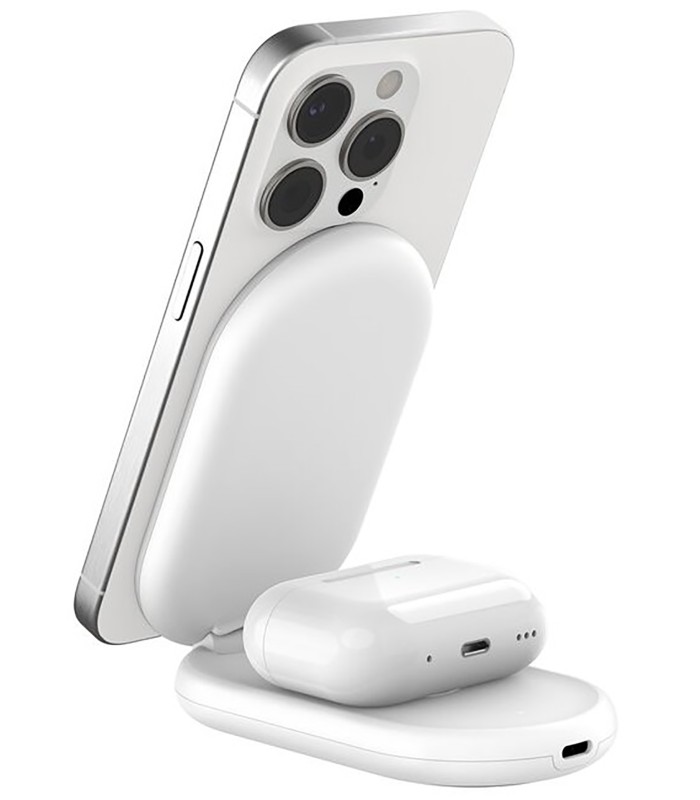 پایه شارژ وایرلس بلکین مدل belkin BoostCharge 2-in-1 Magnetic - Qi2 15W