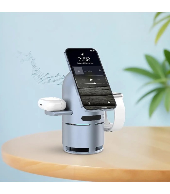 پایه شارژ و اسپیکر پاورلوژی Powerology Qi2 Speaker Station