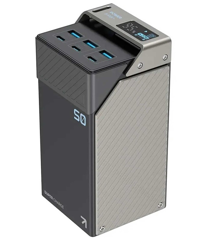 پاوربانک ۵۰٬۰۰۰ پاورولوژی مدل Powerology 50000mAh 65W - مشکی