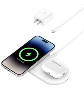 پد شارژ وایرلس بلکین مدل Belkin BoostCharge Pro 2in1 – WIZ021ttWH - سفید