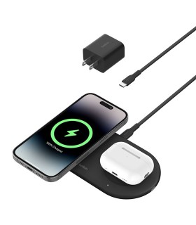 پد شارژ وایرلس بلکین مدل Belkin BoostCharge Pro 2in1 – WIZ021ttBK - مشکی