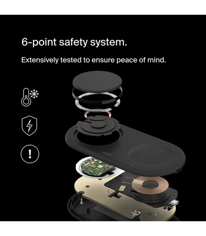 پد شارژ وایرلس بلکین مدل Belkin BoostCharge Pro 2in1 – WIZ021ttBK - مشکی