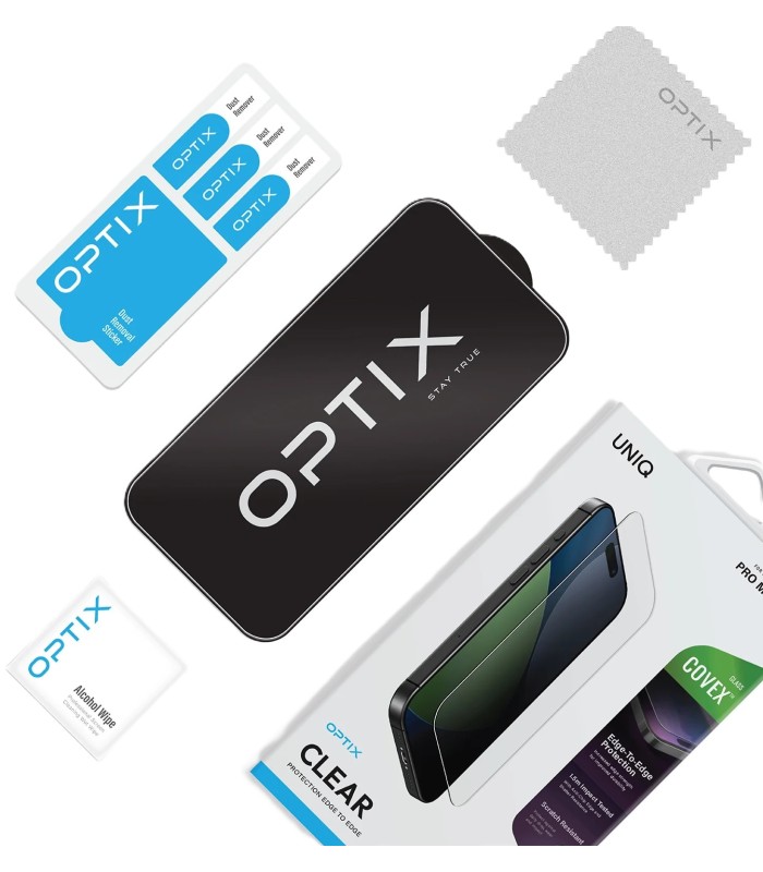 محافظ صفحه نمایش (گلس) یونیک مدل UNIQ Optix Covex Clear - سازگار با آیفون ۱۷