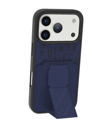 کیس لولو استنددار و دارای جای کارت، مناسب برای آیفون ۱۷ پرومکس مدل Levelo Morphix -سرمه‌ای